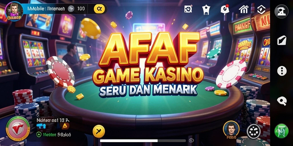 Tampilan gameplay yang memukau dari AFAF di aplikasi Kasino.