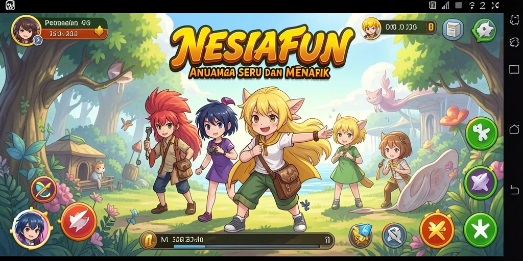 Screenshot NESIAFUN menampilkan adegan pertarungan karakter anime yang epic.