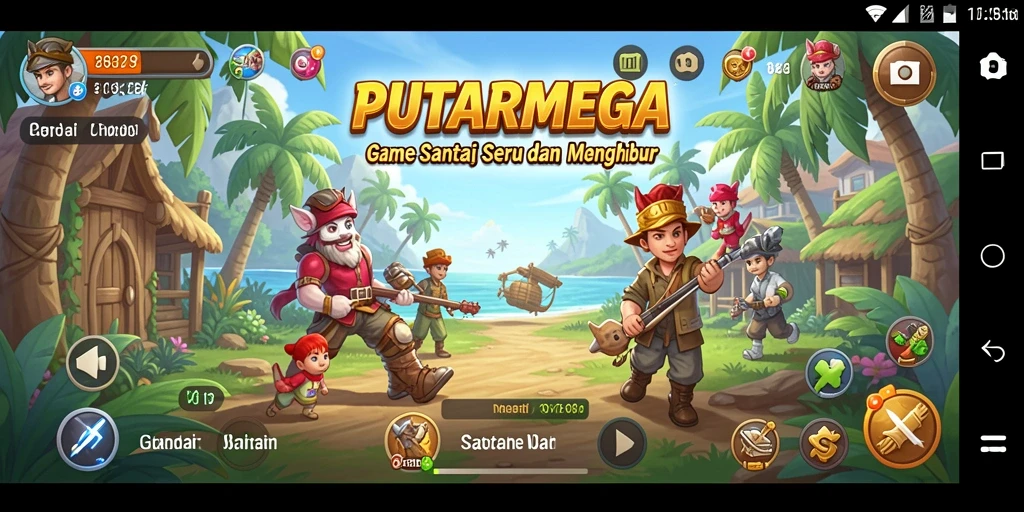 Tampilan gameplay seru dan menarik di PUTARMEGA.