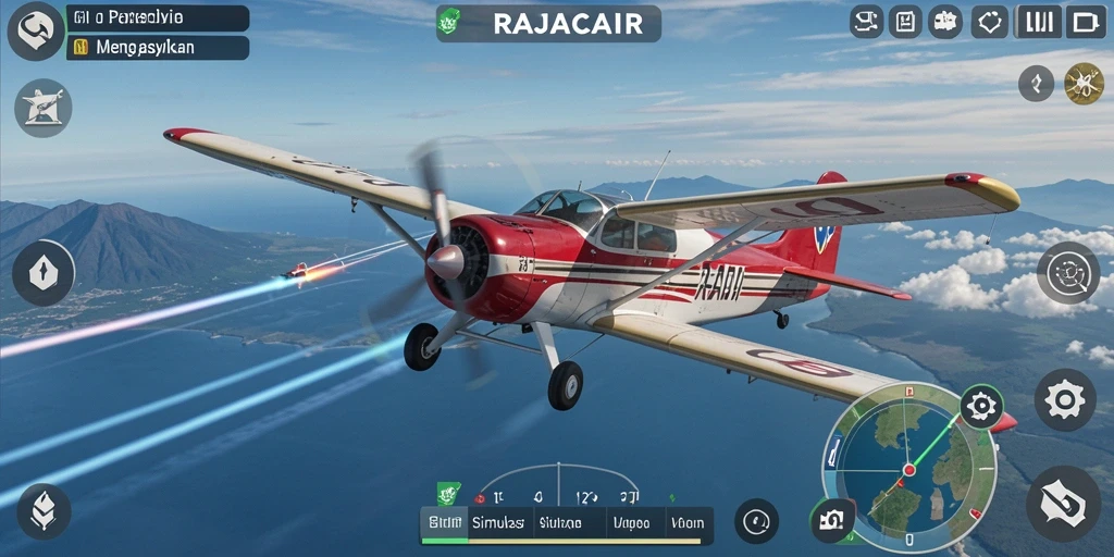 Tampilan gameplay RAJACAIR yang menarik dan realistis.