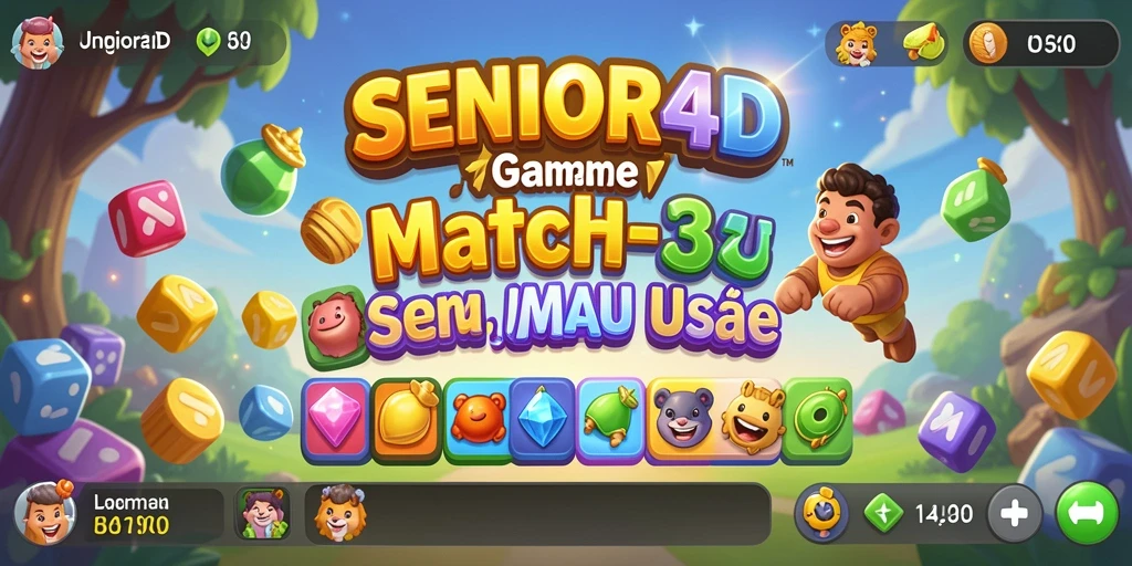 Screenshot gameplay SENIOR4D yang menegangkan dan penuh warna.