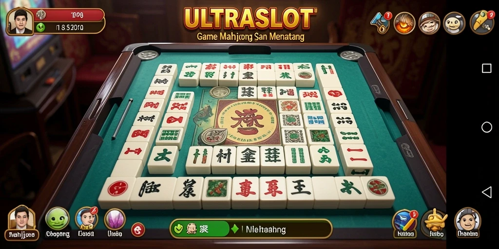 Tampilan gameplay seru ULTRASLOT dalam permainan Mahjong.